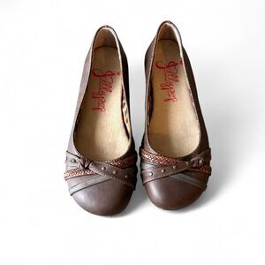 Y2K Jellypop Brown Ballet Flats Size 7.5